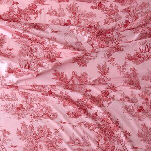 Urban Outfitters Pink & Red Frog Toile Queen Size Sheet Set